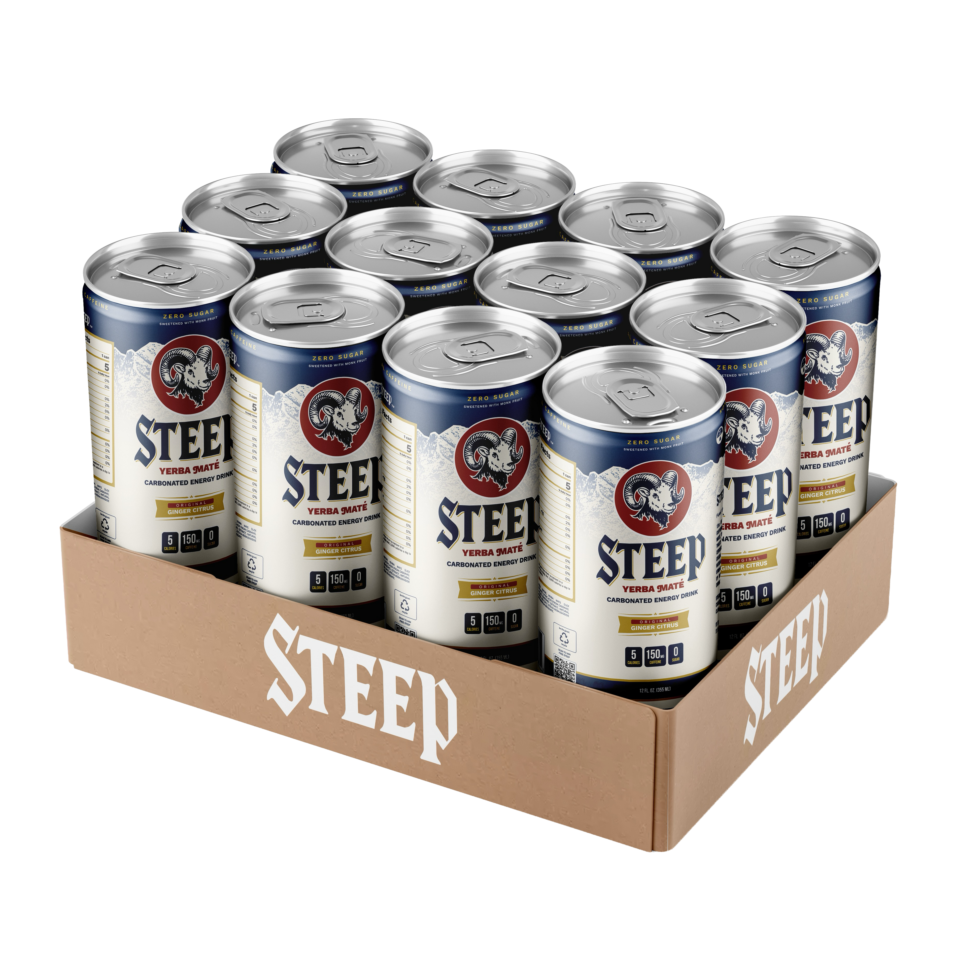 Steep Original Ginger Citrus 12oz - 12 Pack